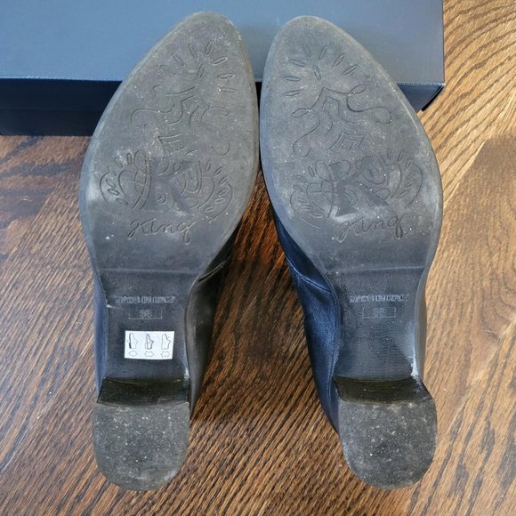 King Navy Leather Pumps, Made in Italy (Size 36, US 6) - Picture 5 of 7